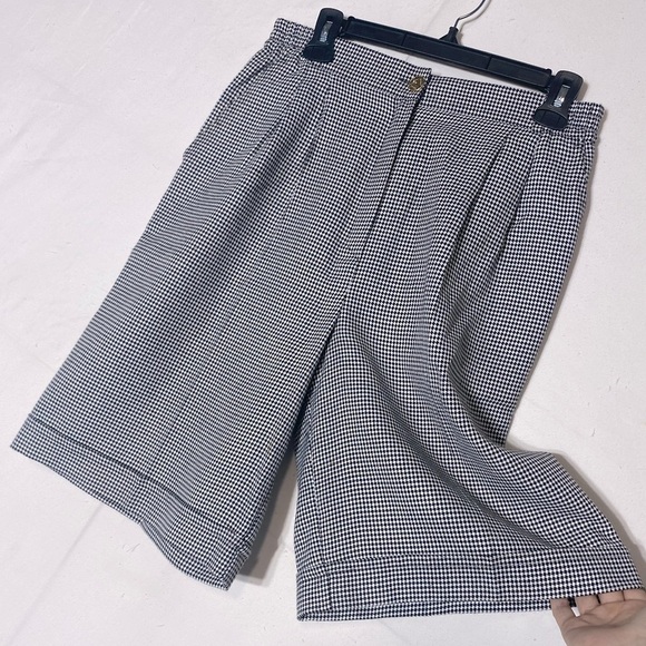Vintage Authentic Clothing Company Houndstooth High Rise Wide Leg Cutlottes S - Picture 1 of 13